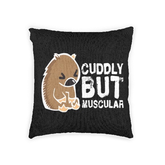 Cuddly But Muscular Wombat Sweet Australia Wild Woven Pillows
