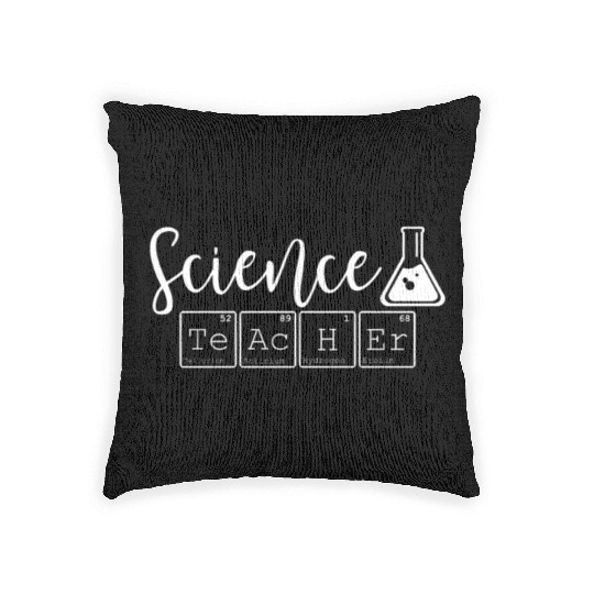 Periodic Table Science Teacher Woven Pillows