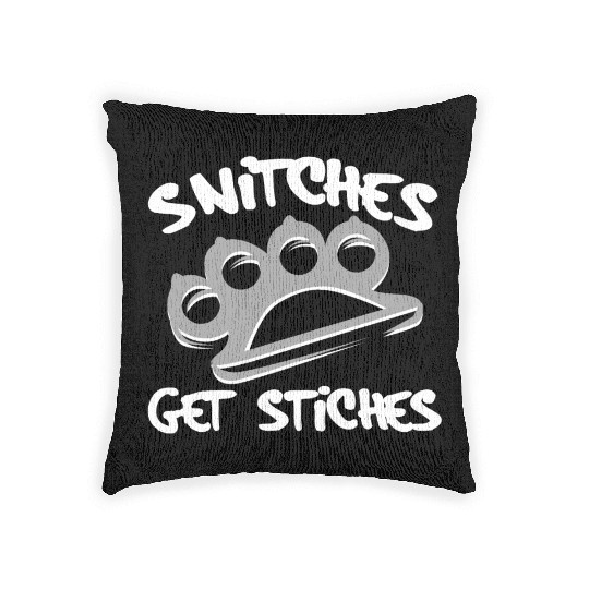 Cool Thug Life Woven Pillows For Gangster "Snitches Get