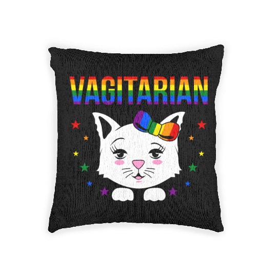vagitarian venom Woven Pillows