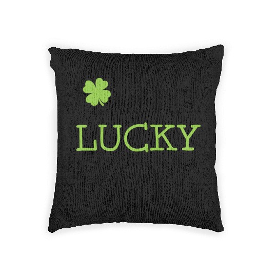 One lucky boy Woven Pillows