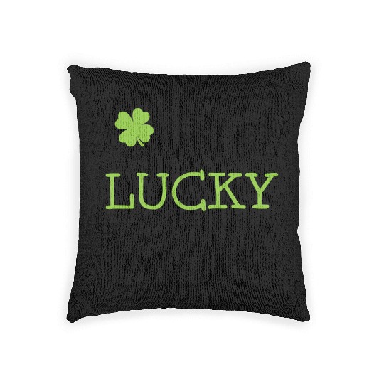 One lucky boy Woven Pillows