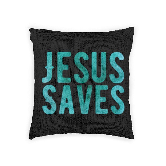 Christian Store - Jesus Saves - Christian Woven Pillows