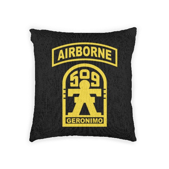 Geronimo 509th Airborne Parachute Infantry US Army Woven Pillows