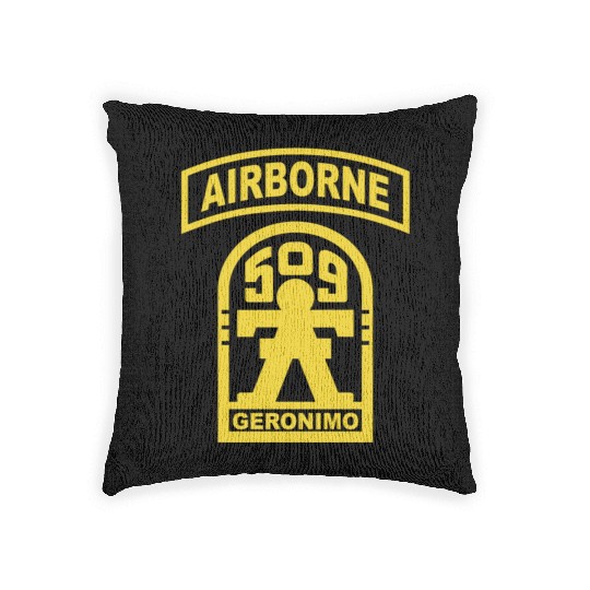 Geronimo 509th Airborne Parachute Infantry US Army Woven Pillows