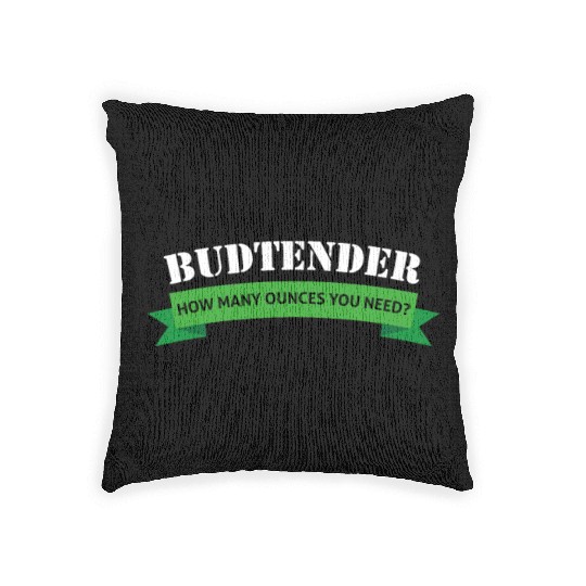 Budtender Design Hemp Dispensary Medical Marijuana Woven Pillows