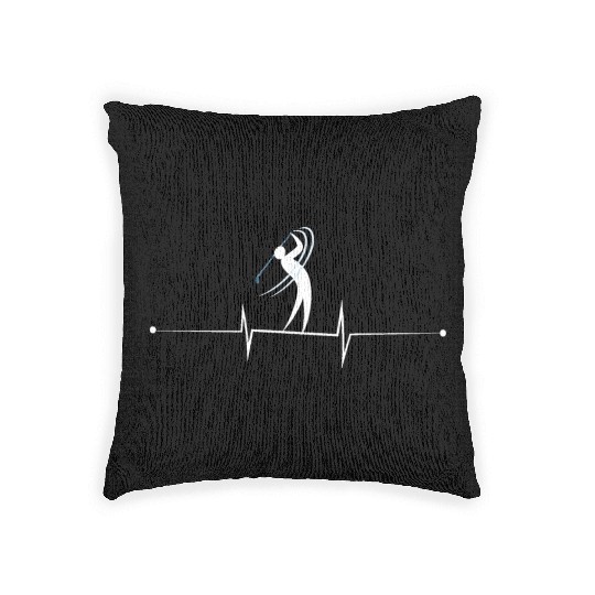 Love golf heartbeat Youth Woven Pillows