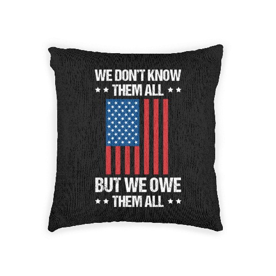 Memorial Day Veterans Day USA U.S. Army America Mi Woven Pillows