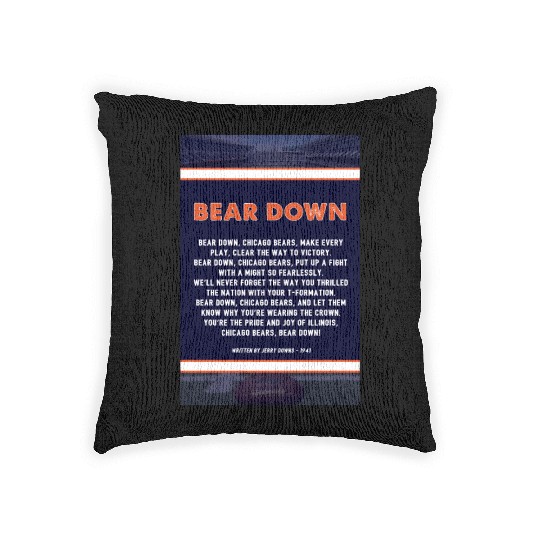 Bear Down Lyrics Poster Woven Pillows