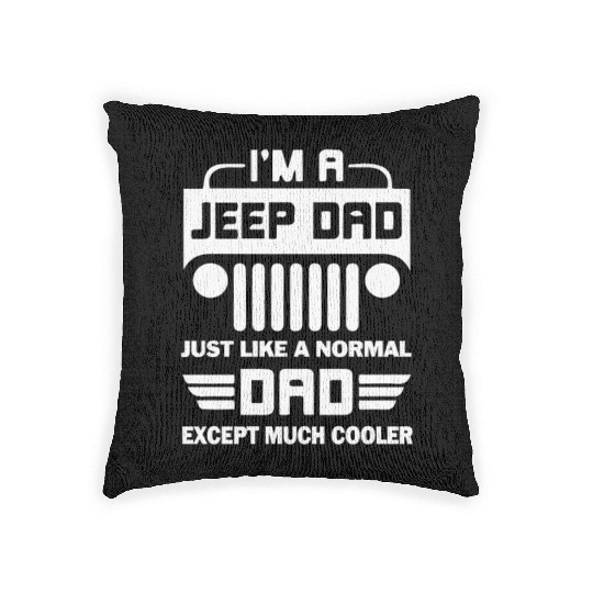 Jeep Dad Offroading Cool Father Gift Woven Pillows
