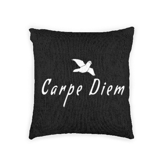 carpe diem Bird Woven Pillows