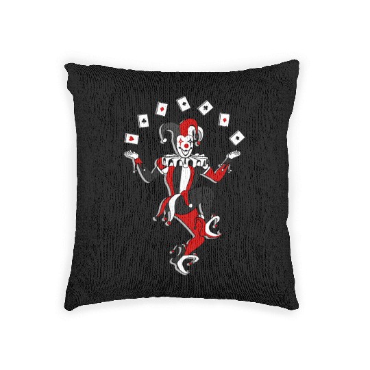 Joker Joggling Card Woven Pillows