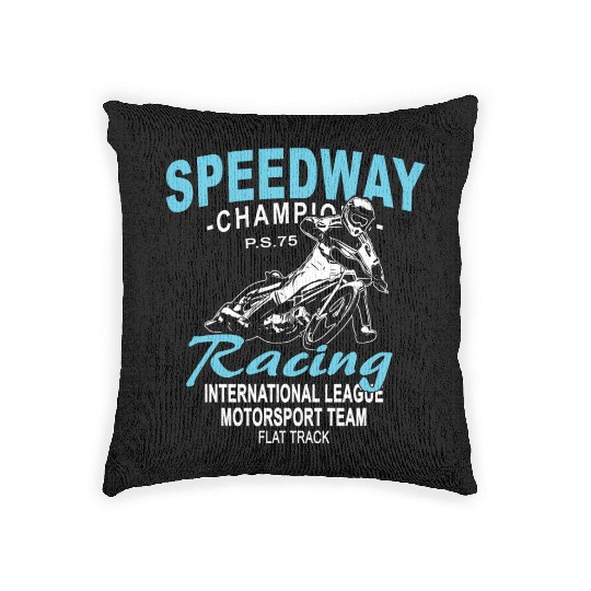 Motorcycle Speedway Racing Woven Pillows
