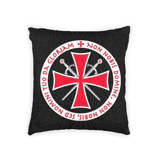 Knights Templar Cross Seal Woven Pillows