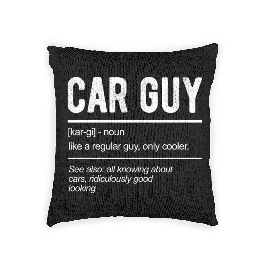 Car Guy Definition Woven Pillows