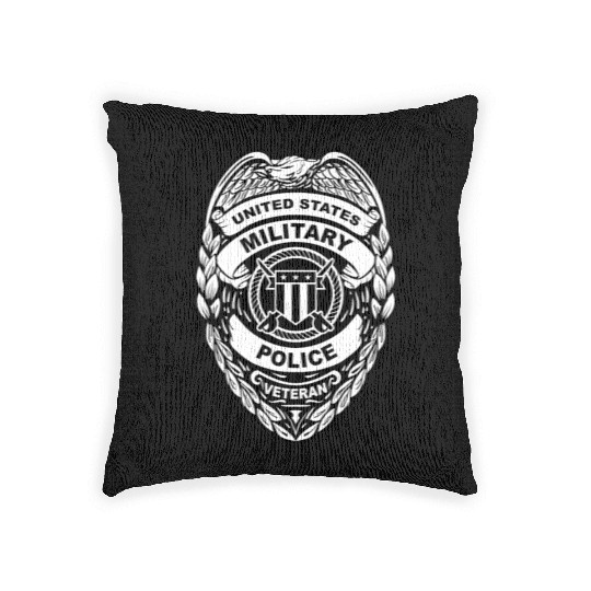 U.S. Military Police Veteran Badge Woven Pillows
