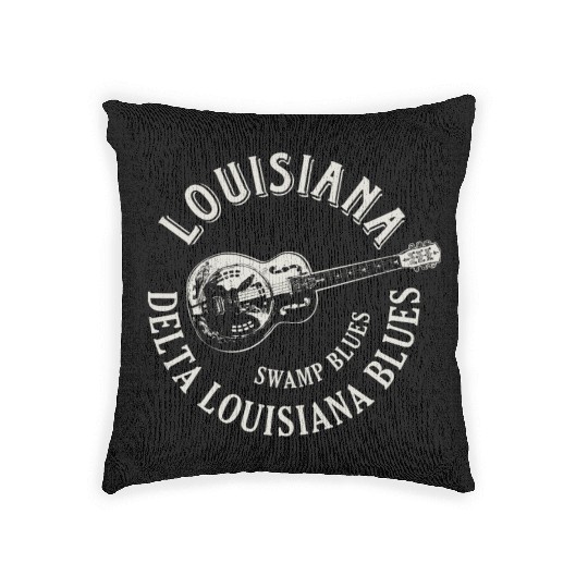 Louisiana Delta Blues Swamp Blues Guitar Woven Pillows