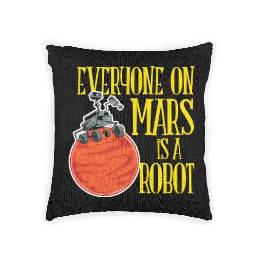 Mars- American Robot - Planetarium Woven Pillows