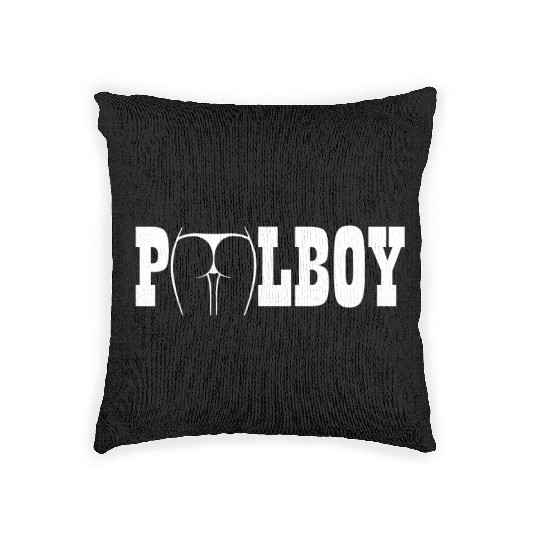 Pool Boy, Swimming Pool - Lifeguard gift Woven Pillows