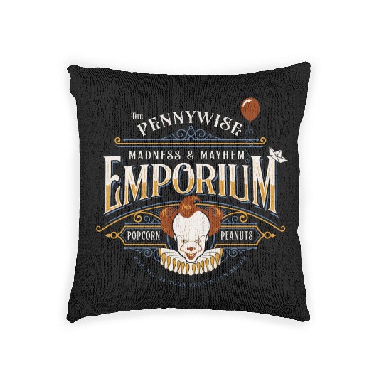 The Pennywise Madness & Mayhem Emporium Woven Pillows
