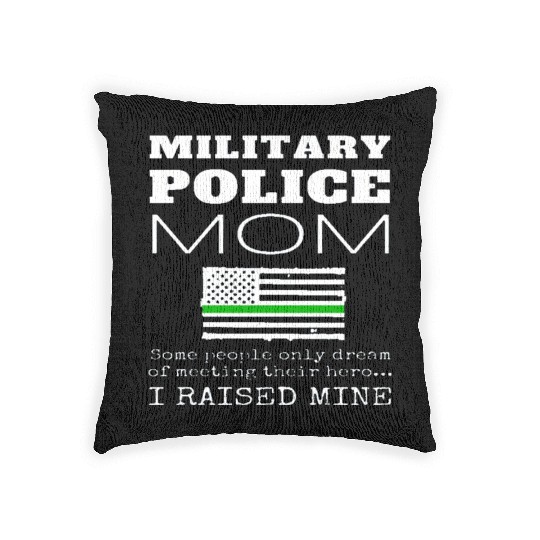Proud Mom Of An MP Military Police Mothe Woven Pillows