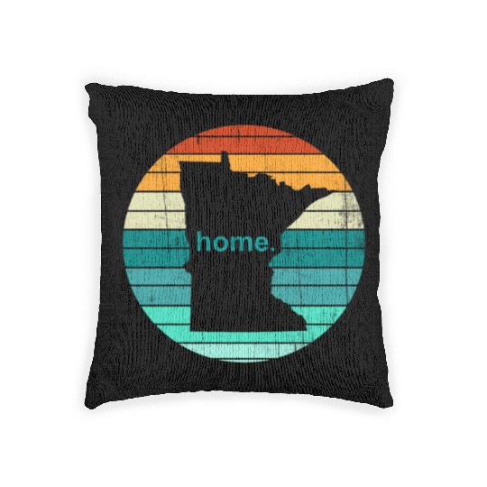 Unique Vintage Retro Style Home State Minnesota - Woven Pillows