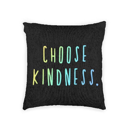 Choose Kindness Cool Colors Ombre Woven Pillows