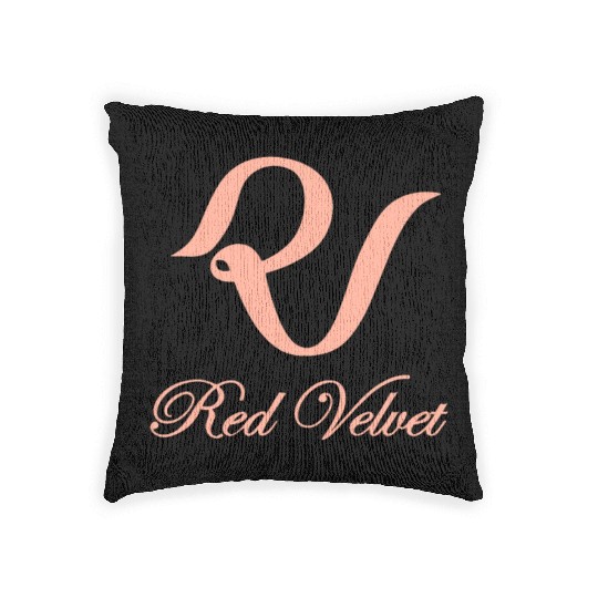 Red velvet kpop group logo design Woven Pillows