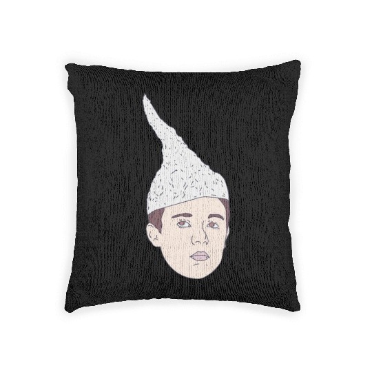 Conspiracy Theorist - Tin-Foil Hat Kid - Hoax Woven Pillows