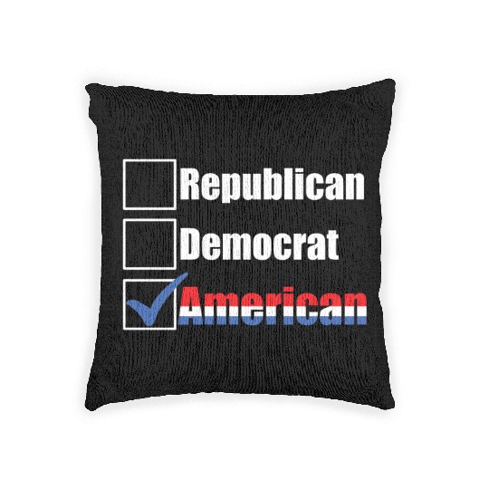 Republican Democrat American Patriotic Anti Woven Pillows
