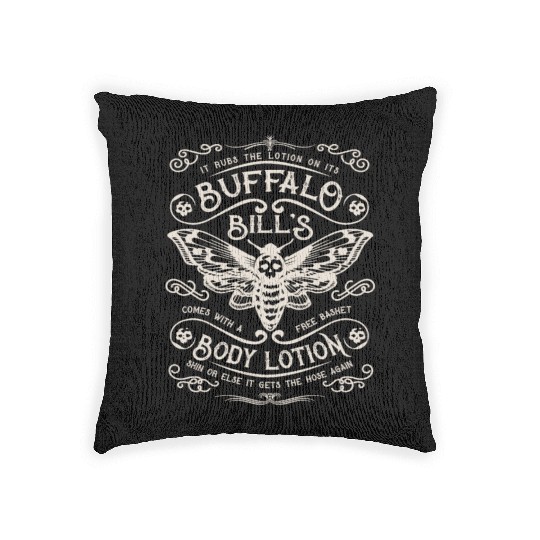 Buffalo Bill's Body Lotion Label Woven Pillows