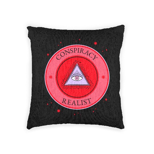 conspiracy realist for conspiracy theorists free t Woven Pillows