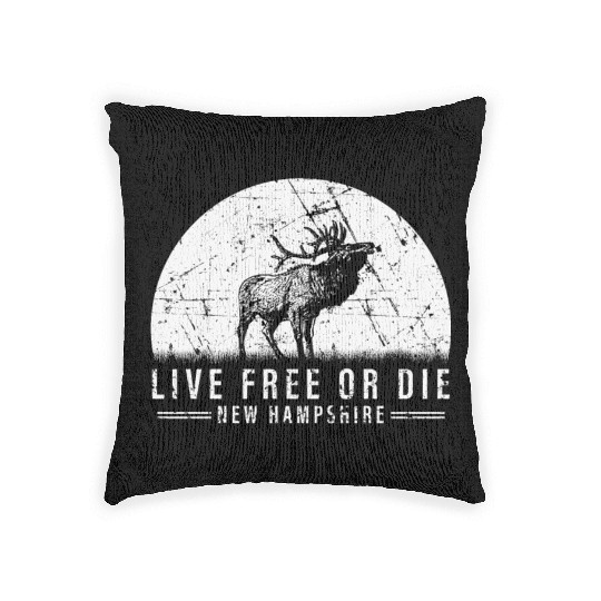 Live Free or Die New Hampshire Hiking Woven Pillows