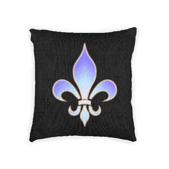 Lily Flower Fleur de Lys Royal Flower Power Roi Woven Pillows