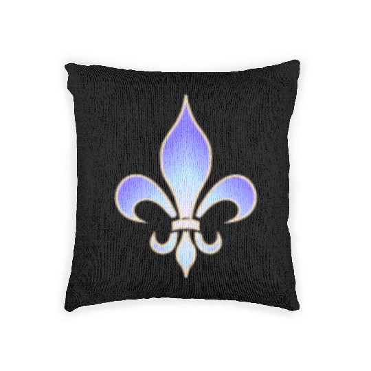 Lily Flower Fleur de Lys Royal Flower Power Roi Woven Pillows