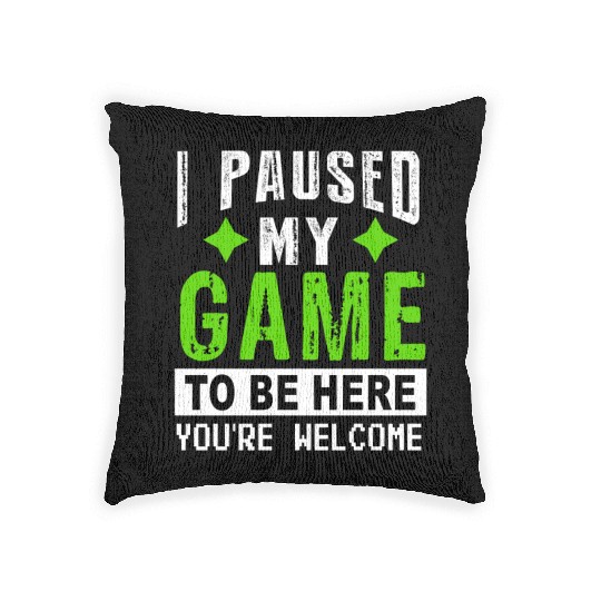 Vintage Geek Gamer Retro Style Funny Birthday Gift Woven Pillows