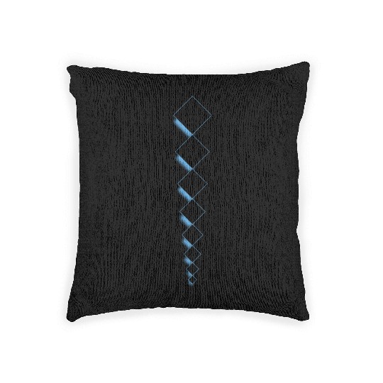 Squares design with drop shadow-light blue Woven Pillows