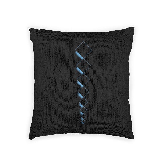 Squares design with drop shadow-light blue Woven Pillows