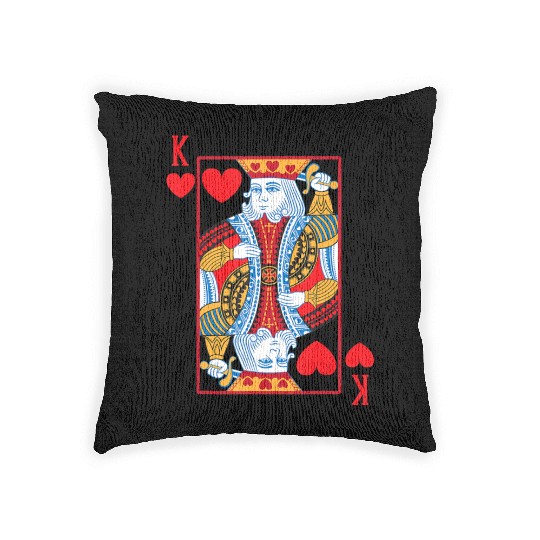 Halloween Playing Card Costume KING OF HEARTS Woven Pillows