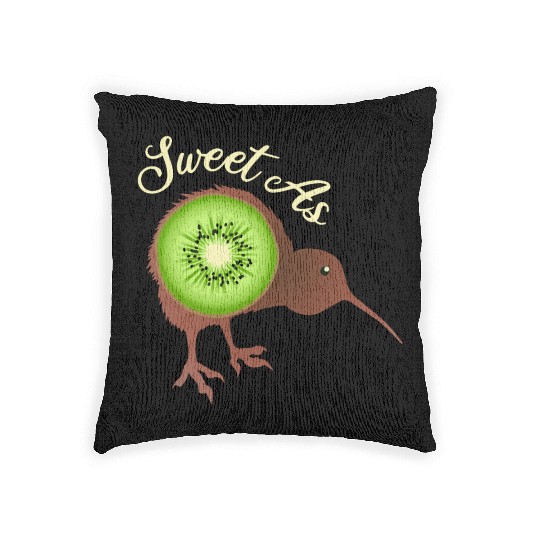 Sweet as Kiwi New Zealand Funny Gift Idea Woven Pillows
