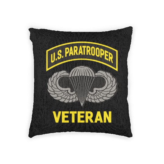 Us Paratrooper Airborne Division Army Veteran Woven Pillows