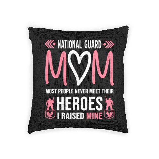 National Guard Mom Woven Pillows Army Heroes Gifts Militar