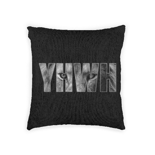 YHWH Yahweh God Lion Gift Woven Pillows