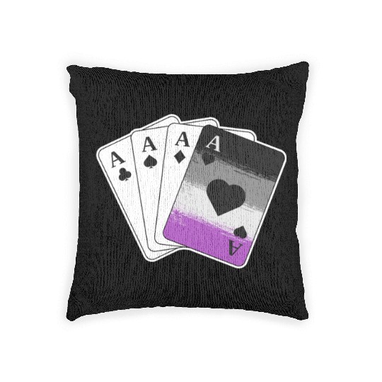 Ace Asexual Pride Gifts Playing Card LGBTQ Pride Woven Pillows