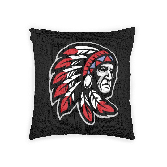 Native American Indian Headdress Woven Pillows