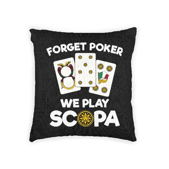 Funny Scopa Quote Italian Card Game Woven Pillows