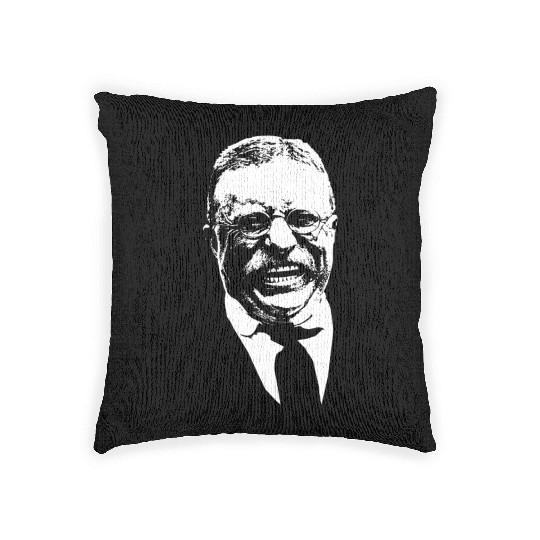 President Teddy Roosevelt Graphic Woven Pillows