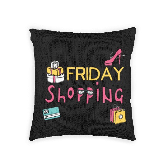 Holiday Shopping Black Friday Shopping Crew Funny Woven Pillows