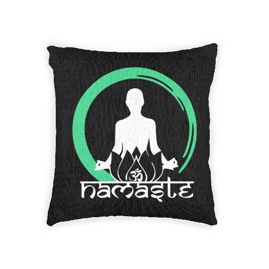 Yoga Namaste Ohm Lotus Gift Relax Woven Pillows