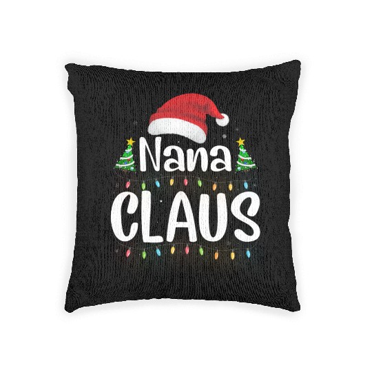 Funny Santa Nana Claus Christmas Family Matching Woven Pillows